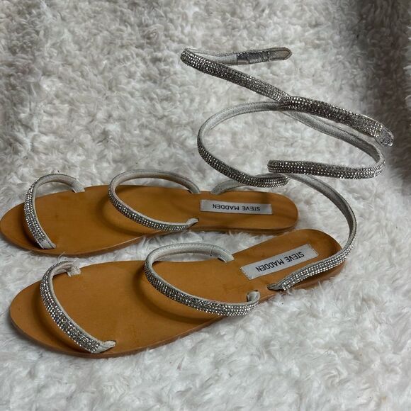 Steve Madden Garnish Rhinestones straps Gladiator Sandals Size 11 - Picture 3 of 6